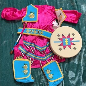 American Girl Pink and Blue Doll Outfit with Accessories